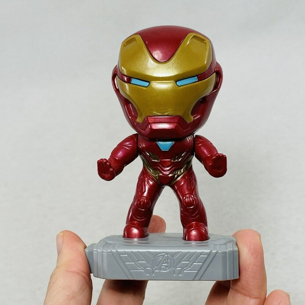 McDonald Marvel Iron Man Figure Toy Base Shelf Display Avengers Mini Collectible